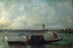 欧洲12-19世纪油画六_GUARDI, Francesco - A Gondola on the Lagoon near Mestre